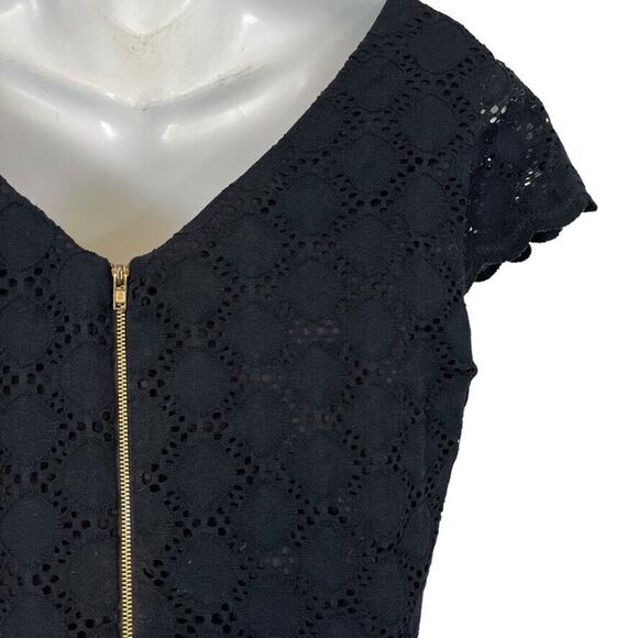 Ronni Nicole Womens Eyelet Lace Skater Short Sleeve Whimsigoth Short Dress S - Picture 13 of 16